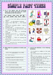 English Worksheet: Simple Past Tense