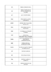 Common acronyms - ESL worksheet by mc2602