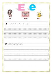 English Worksheet: Alphabet Ee