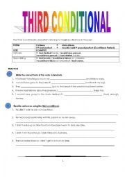 English Worksheet: Third Conditional