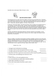 English Worksheet: WHO INFLUENCES TEENS
