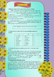 English Worksheet: first year language tasks about exams,smoking and teenagers