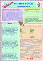 English Worksheet: PASSIVE VOICE