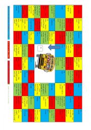 English Worksheet: A board game - grammar and vocabulary work