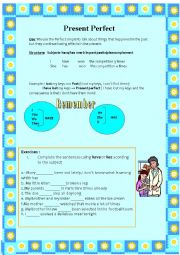 English worksheet: Simple Present Perfect Tense