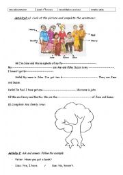 English Worksheet: consolidation activities