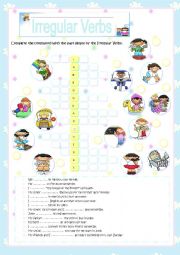 English Worksheet: Irregular Verbs - Crossword Puzzle 