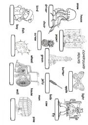 English Worksheet: COMPOUND NOUNS