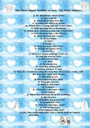English Worksheet: The Cliche Expert Testifies on Love