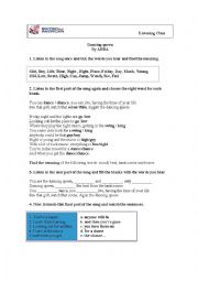 English Worksheet: Dancing queen