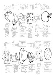 English Worksheet: ALPHABET A-K