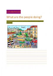 English Worksheet: Present progressive