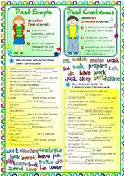 English Worksheet: Past Simple vs Past Continuous *KEY included*