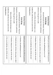 English Worksheet: Reading