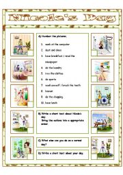 English Worksheet: Nicole´s Day