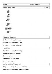 TEST: BE + Prepositions