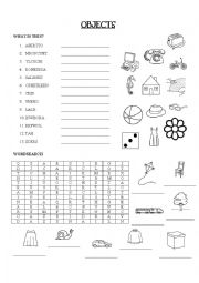 English Worksheet: Objects