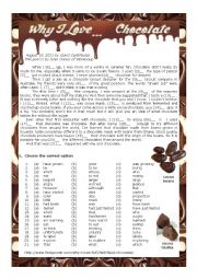 English Worksheet: Why I Love...Chocolate