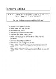 English Worksheet: Creative Writing