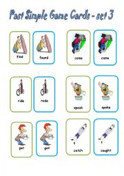 Irregular Verbs - Game Cards / set 3