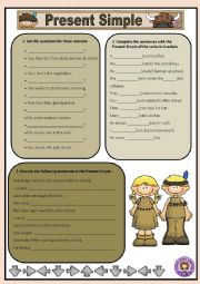 English Worksheet: PRESENT SIMPLE