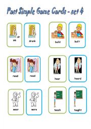 Irregular Verbs - Card Game / set 4