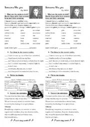 English Worksheet: Someone like you - Adele