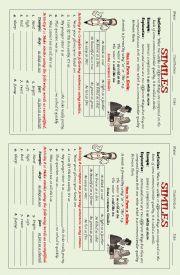 English Worksheet: SIMILES