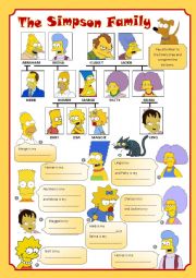 English Worksheet: The Simpson Family