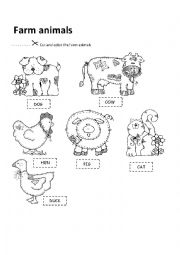 English Worksheet: Farm animals