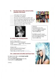 English Worksheet: Born this way (listening)