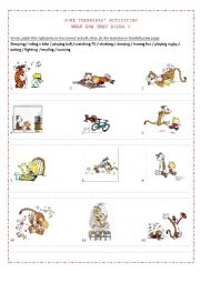 English Worksheet: Some teenagers activities