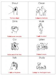 Verbs Flash Cards