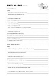 English Worksheet: Amits village - short-story questionnaire