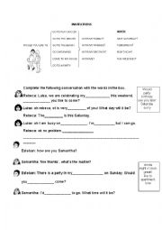 English Worksheet: invitations