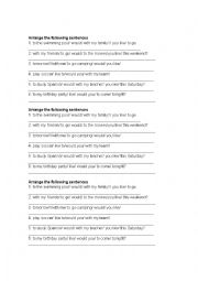 English Worksheet: invitations