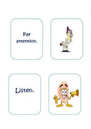 English Worksheet: classroom language and commands part 3