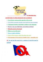 10 strategies to speak English in Class with ESL students