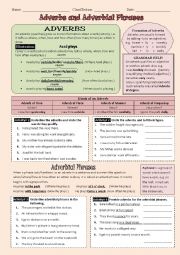 English Worksheet: Adverbs and Adverb Phrases