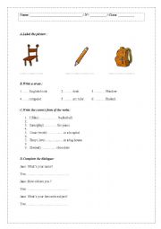 English Worksheet: Quiz