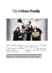 English Worksheet: The Addams Family