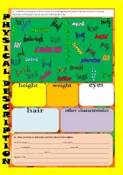 English Worksheet: Physical description