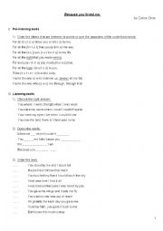 English Worksheet: Because you loved me