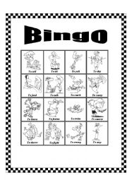 English Worksheet: Bingo. Actions. Part 2