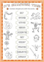 English Worksheet: Halloween * vocabulary *