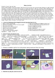 English Worksheet: Binka & the Dark