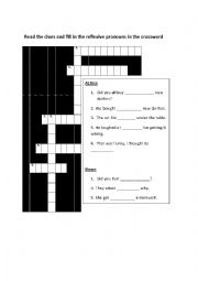 Reflexive Pronouns Crossword