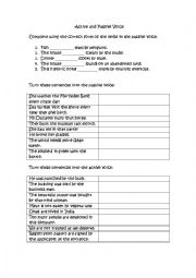 English Worksheet: Active and Passive voice