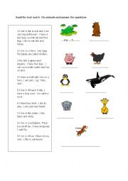 English Worksheet: reading