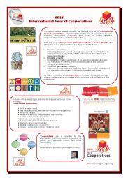 English Worksheet: International Year of Cooperatives-2012